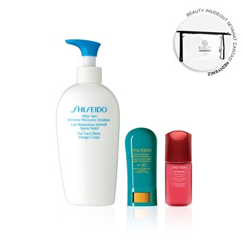 SHISEIDO - SUN PROTECTION & STRENGTH SET OCHRE - Güneş Koruma & Cildi Güçlendiren Set - Medium