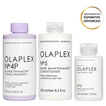 OLAPLEX - THE BLONDE MAINTENANCE SYSTEM - Sarı Saçların Rengini Koruyan & Bağ Güçlendiren Bakım Seti
