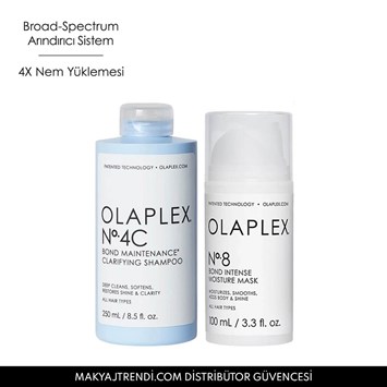 OLAPLEX - DEEP CLEANSE & MOISTURE DUO - Derinlemesine Temizleme & Nemlendirme Sağlayan Bağ Güçlendirici İkili Saç Bakım Seti