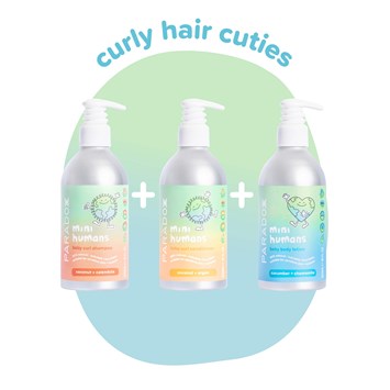 MINI HUMANS - CURLY HAIR CUTIES - Bebekler İçin Saç & Vücut Bakım Seti