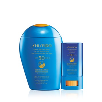 SHISEIDO - FACE&BODY SHIELD PROTECTION SET - Yüzü ve Vücudu Güneşe Karşı Etkili Şekilde Koruyan İkili Bakım Seti