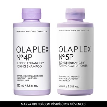 OLAPLEX - THE BRIGHTENING DUO - Sarı & Gri Saçların Rengini Canlandıran Bağ Güçlendirici İkili Bakım Seti