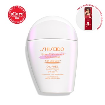 SHISEIDO - URBAN ENVIRONMENT AGE DEFENSE OIL-FREE SPF30 - Cildi UV Işınlarına Karşı Koruyan & Yaşlanma Karşıtı Günlük Güneş Kremi SPF30 - Yağsız