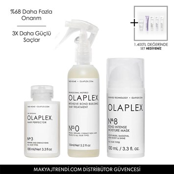 OLAPLEX - THE BOND TREATMENT SYSTEM - Yoğun Onarıcı & Nemlendirici & Bağ Güçlendirici Üçlü Saç Bakım Seti