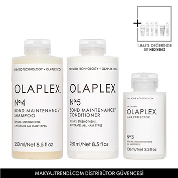 OLAPLEX - BOND MAINTENANCE SYSTEM - Saç Kusursuzlaştırıcı & Bağ Güçlendirici Üçlü Bakım Seti