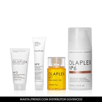 OLAPLEX - LESS FRIZZ, MORE SHINE KIT - Elektriklenmeyi Azaltan & Saçın Parlaklığını Artıran & Bağ Güçlendiren Saç Bakım Seti
