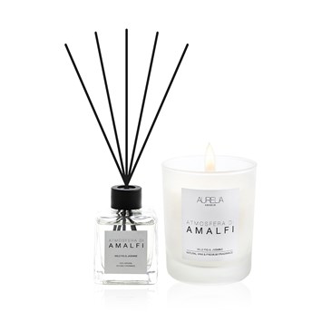 AURELIA GENÈVE HOME - AMALFI HOME ESSENTIAL SET - İncir ve Yasemin Kokulu Mum & Çubuklu Oda Kokusu Seti