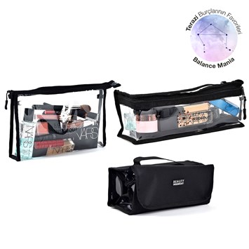 BEAUTY INSIDEOUT - ULTIMATE TRIO BAG - Üçlü Seyahat & Makyaj Çantası Seti