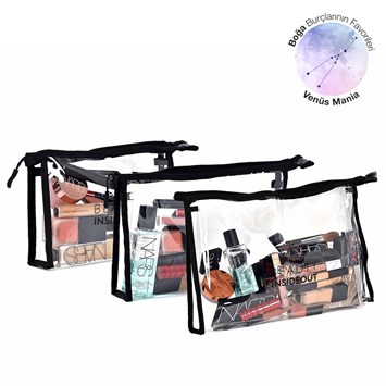 BEAUTY INSIDEOUT - BEAUTY TRIO BAG - Üçlü Makyaj & Güzellik Çantası Seti