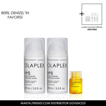 OLAPLEX - DOUBLE THE MOISTURE & REPAIR SET - Saçlara Yoğun Nem Veren & Bağ Güçlendirici Bakım Seti