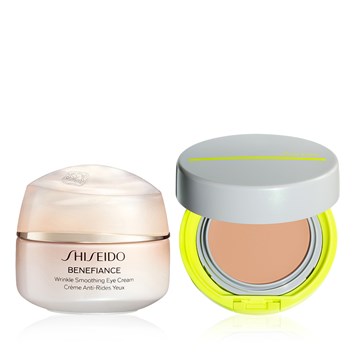 SHISEIDO - TIKTOK TRENDING BUNDLE - Güneş Koruyucu Kompakt BB Krem & Çok Yönlü Kırışıklık Karşıtı Göz Çevresi Bakım Kremi Seti