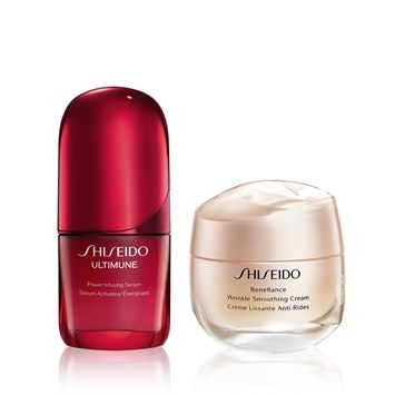 SHISEIDO - ULTIMUNE & KIRIŞIKLIK ONARICI SET - Cilt Bariyerini Güçlendirici & Kırışıklık Giderici Bakım Seti