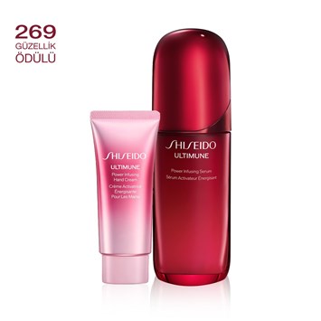 SHISEIDO - ULTIMUNE DUO FOR HANDS & FACE SET - Yaşlanma Karşıtı El Kremi & Cilt Bariyerini Güçlendiren İkili Set
