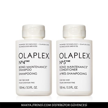 OLAPLEX - FINE BOND MAINTENANCE CLEANSE & CONDITION TRAVEL DUO - İnce Telli Saçlar İçin Seyahat Boy Bağ Güçlendirici Şampuan & Saç Kremi Seti