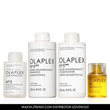 OLAPLEX - FINE HAIR BOOSTING SET - İnce Telli Saçlar İçin Saç Kusursuzlaştırıcı & Şampuan, Saç Kremi ve Saç Bakım Yağı Seti