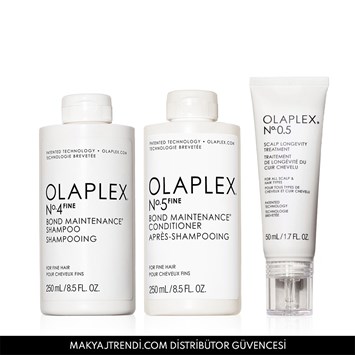 OLAPLEX - SCALP THERAPY FOR FINE HAIR TRIO - İnce Telli Saçlar İçin Şampuan, Saç Kremi & Yaşlanma Karşıtı Saç Derisi Serumu Seti