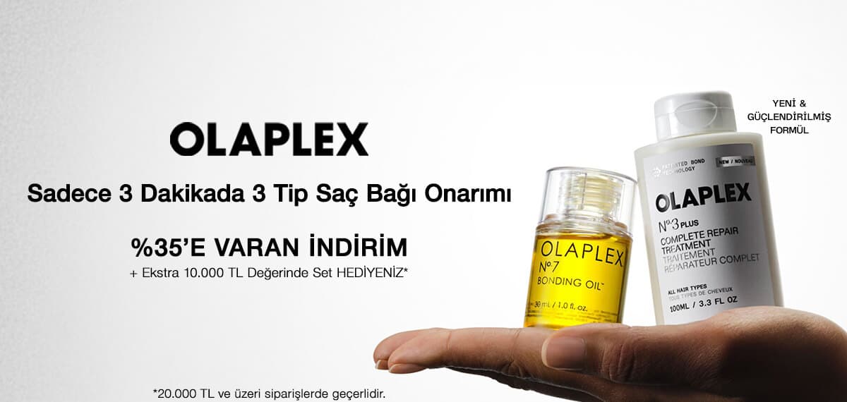 OLAPLEX ÜRÜNLERİNDE %35'E VARAN İNDİRİM FIRSATI +EKSTRA HEDİYE FIRSATI