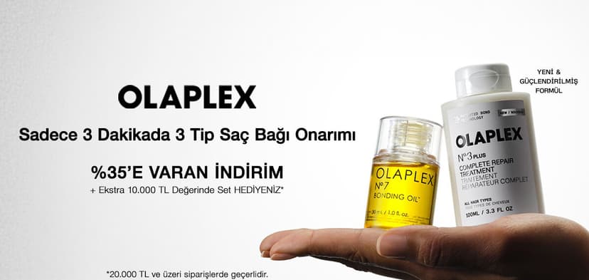 OLAPLEX ÜRÜNLERİNDE %35'E VARAN İNDİRİM FIRSATI +EKSTRA HEDİYE FIRSATI