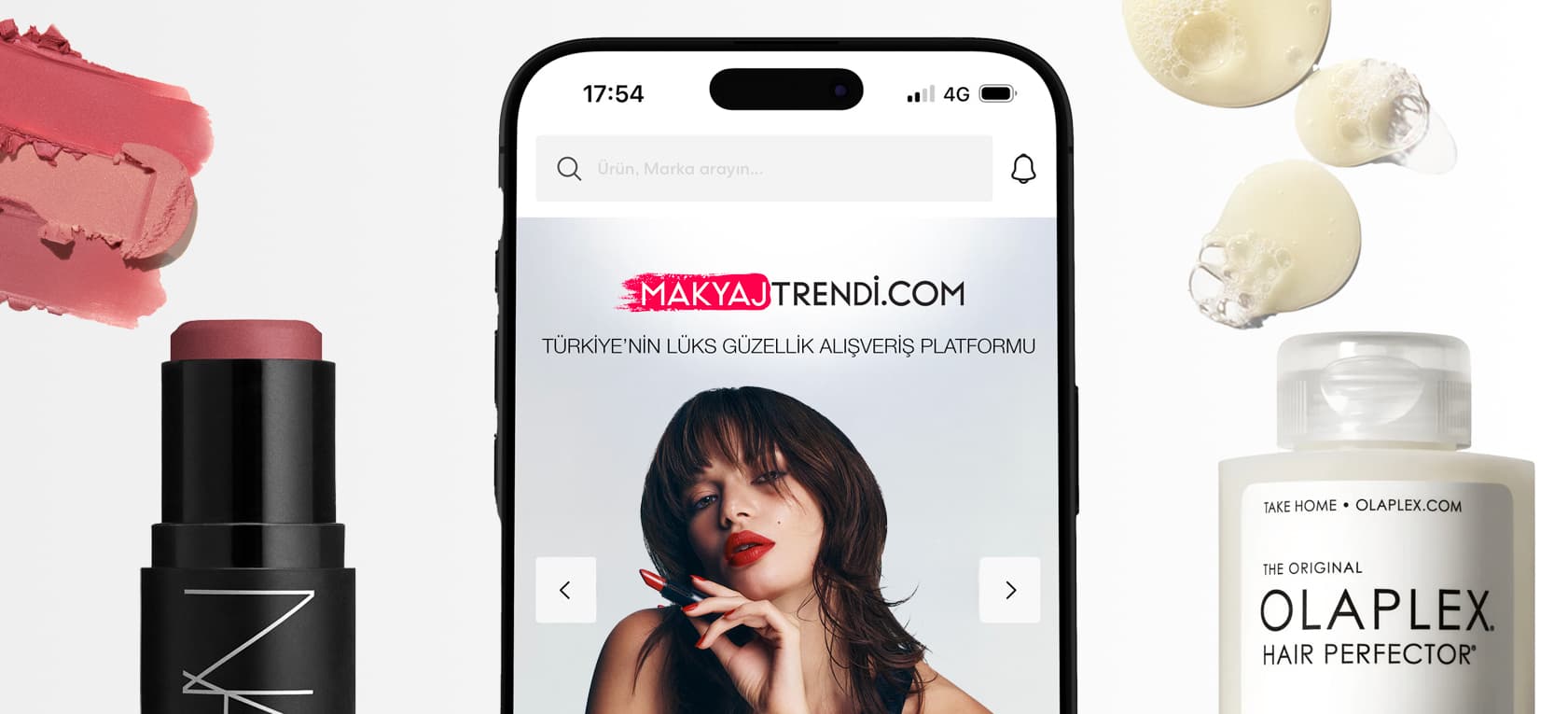 Makyaj Trendi App Landing Page - Cihaz Görünümü