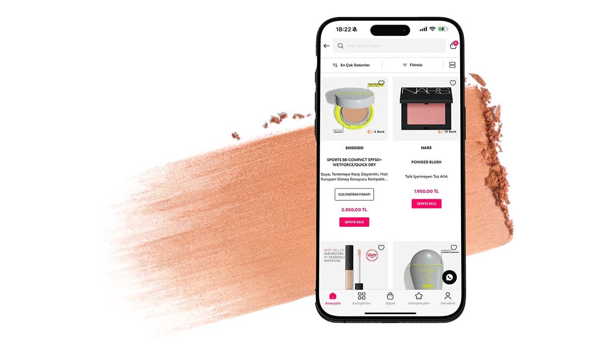 Makyaj Trendi App Landing Page - Fırsatlar