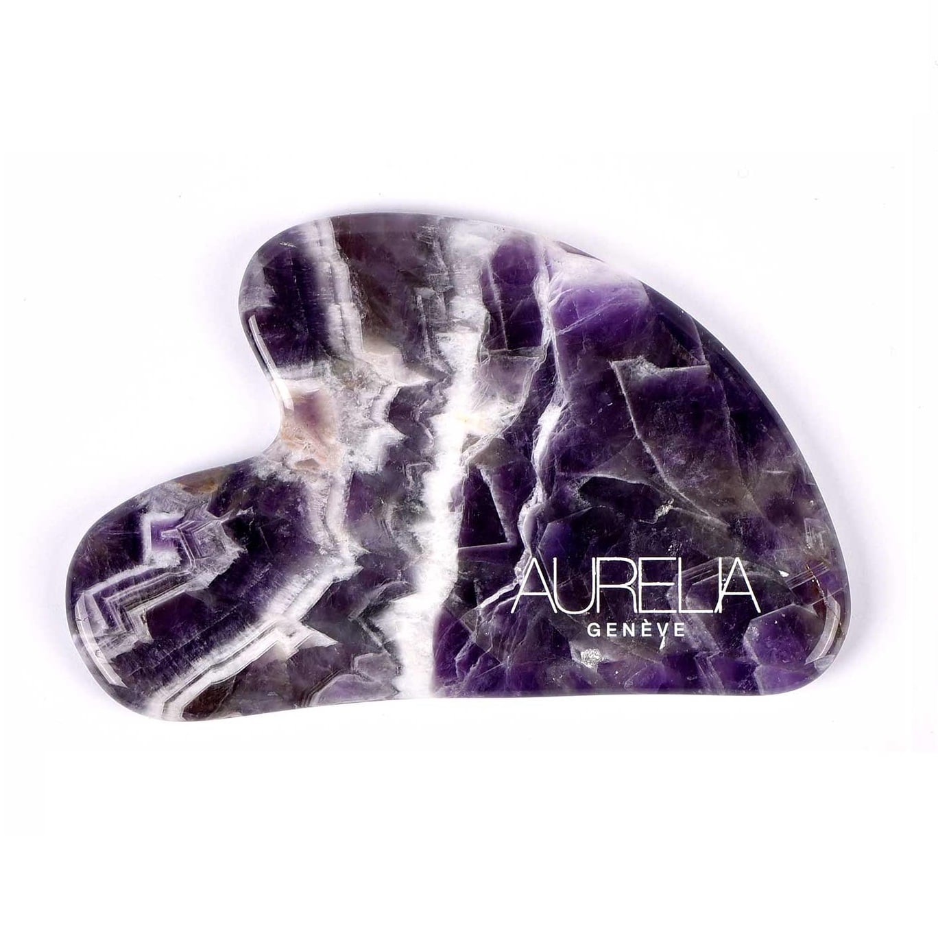 Kalp Şekilli Gua Sha Taşı – Ametist