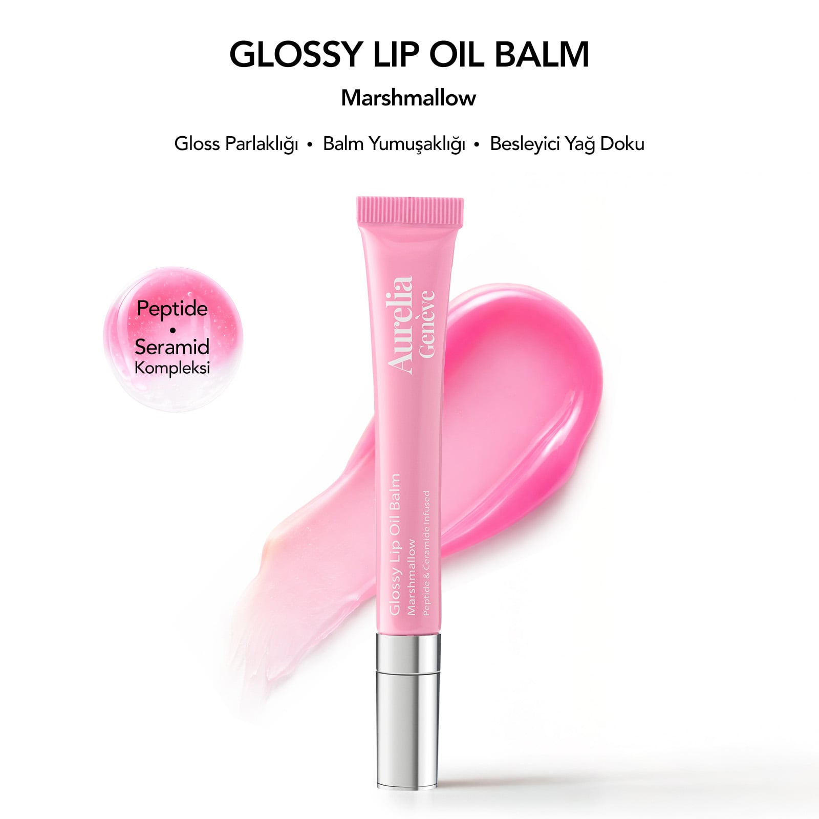 Peptit & Seramid İçeren Nemlendirici Etkili Renkli Lip Balm